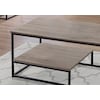 Monarch Specialties Dining Table - 36"X 48" / Grey Reclaimed Wood-Look/ Black I 7960P